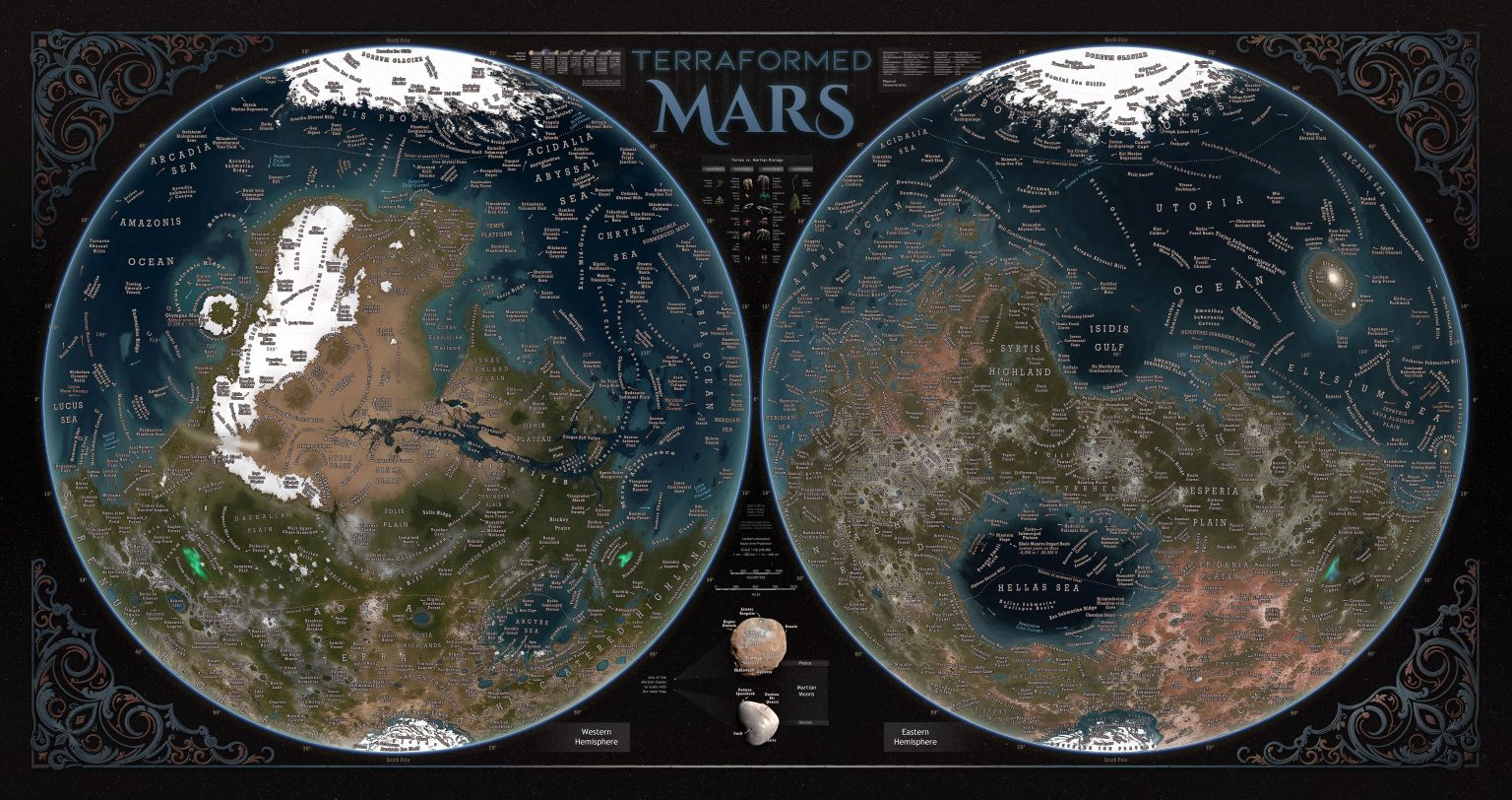 Map of Terraformed Mars